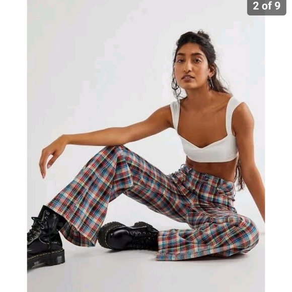 Free People Women’s Cristina Low-Rise Flare Pants - Picture 2 of 6